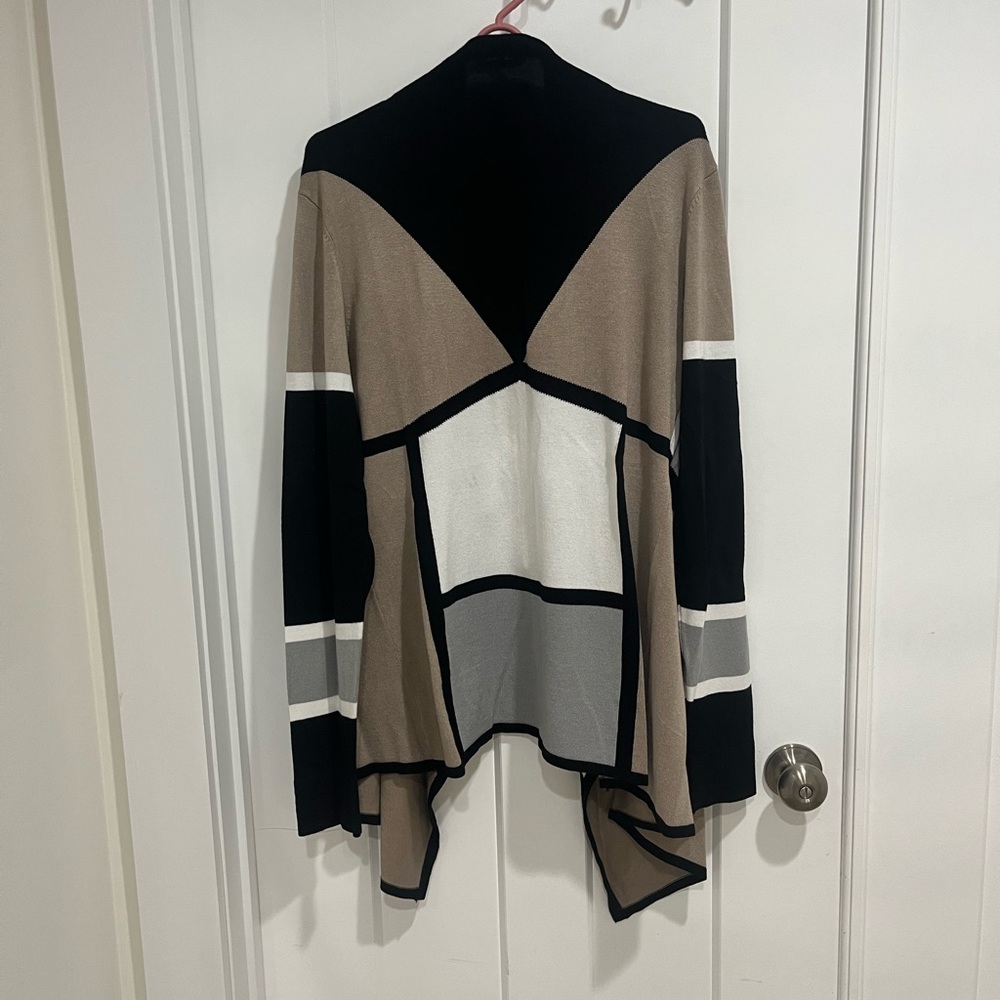 Grace Elements Geometric Open Front Cardigan - Bl… - image 4